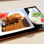 大津サービスエリア 上り線 フードコート - ジューシーカツカレー、サラダ