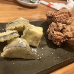 酒場 たかや - 茄子、ズッキーニ、鶏から