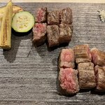 もと松 - サーロインと赤身食べ比べ