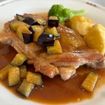 桃花水 - ★本日のランチ（若どりのポワレ揚げなすソース（1000円税込）★