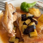 桃花水 - ★本日のランチ（若どりのポワレ揚げなすソース（1000円税込）★