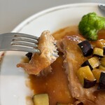 桃花水 - ★本日のランチ（若どりのポワレ揚げなすソース（1000円税込）★