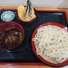 麦香村 - 肉汁うどん (600円・税込)&ミニ丼・天丼 (280円)