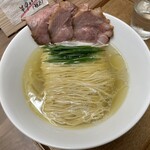 中華そば 紆折 - 塩です！　麺の感じも美しいですねー