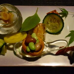 四万温泉 積善館 - 夕食　前菜8種