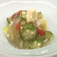 ステーキ割烹 四季 - ナスのゼリーよせ　夏らしくてさっぱりして美味しかったです