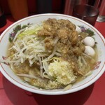 ラーメン二郎 - ラーメン小、にんにく、野菜、脂ましまし