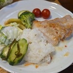 キッチン ブルー グローブ - 再びワンプレート