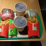 マクドナルド - 炙り醤油風 ベーコントマト肉厚ビーフセット、ベーコンレタスバーガーセット、ホットアップルパイ