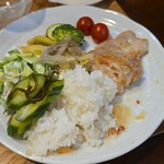 キッチン ブルー グローブ - 最後のワンプレート