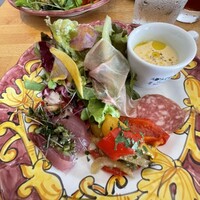 アダッキオ - 前菜3種盛り合わせ+ミニスープ