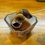 池下料理店 オオツボ - お通し(バイ貝の旨煮)