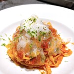 トトト - ライムの皮がキリッとトマトソースを引き締めてて美味〜