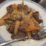 台湾小皿料理 阿里山 - 牛肉オイスター炒め