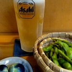 やきとり ばん - キンキンに冷えた生ビールとお通し
