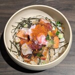 Shoyu o Kakenai Kaisen-don Umi Sachi - Maguro and Salmon Jewel Rice Bowl, JPY 1,580