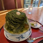 松鶴園・茶房茶遊 - 抹茶モンブラン　抹茶粉をふると苦みがまして美味しかったです