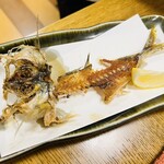 馳走かかしや - アジの骨の唐揚げ