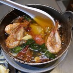 海鮮 焼鳥 ウイング - ・「アヒージョ イワシと甘えび(¥550)」