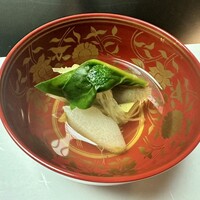 祇園　岩元 - 鲍肝真丈、加贺太胡瓜、糸瓜、新牛蒡、つる紫