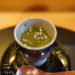 鮨駒 - 鮑の肝ソース茶碗蒸し