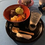 菓子処 和心 - クリームあんみつ