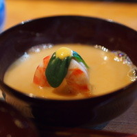 天ぷら 松 - 京都の白味噌はこっくりと、随分甘い。器は幕末の物