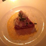 THE KAWABUN NAGOYA - ブリアンゼッタのグリルとホワイトアスパラガス（前菜３皿目）