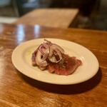 パラダイス ピザ - 黒板メニューのカツオのカルパッチョ