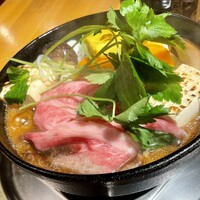 本格肉料理 丸小 - 黒毛和牛すき鍋（松 3900円）