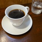 キッチン ブルー グローブ - ホットコーヒーのアップ
