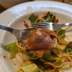 キッチン ブルー グローブ - 生ハムの固まり