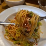 キッチン ブルー グローブ - 生ハムも絡めて