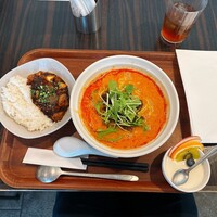 杏梨　チャイニーズキッチン 品川インターシティ店 - 杏梨特製 担々麺 ¥1050、ミニ麻婆丼 ¥200、
                    杏仁豆腐 ¥100
