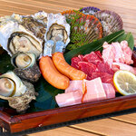 伊勢志摩パールヴィレッジ BBQテラス 山﨑屋 - 海鮮＆お肉のセット