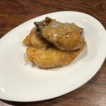 開化亭 - のど黒と伊勢海老、仙鳳趾の牡蠣　塩漬け卵の炒め物