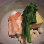 串揚げ×鉄板焼 ちゃぼうず - 立春肴三種盛り（3000円のコースの箸休め　2014年2月）