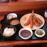 かつ廣のかつどん - 海老ひれかつ定食：1,340円