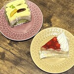 寸心 - 宇治抹茶ロール　420円 プレミアムイチゴショート　550円