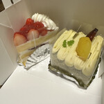 寸心 - 宇治抹茶ロール　420円 プレミアムイチゴショート　550円