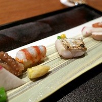 祇園 さゝ木 - 飯蛸、車海老湯引き、太刀魚、鯛白子の梅煮