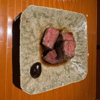 日本料理いまい - 牛肉と茄子の焼き物。