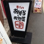 Yuushokutei - 遊食邸 錦店の看板、夜になると居酒屋 百へ看板が変わる^^（14.04）