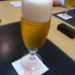 新宿割烹 中嶋 - 生ビール（８６４円）が進む