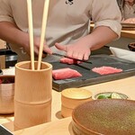 田町鮨 惠万 - 本鮪中とろ