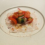 カラリト - セビーチェ 周りの粒々オレンジはタヒンパウダー