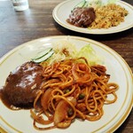喫茶ロード - 前回のハンバーグピラフとハンバーグナポリタン