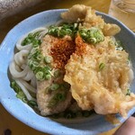 讃岐うどん がもう - とり天ときつねのせてかけの大www