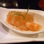 飄香 - 車海老の紹興酒の酒粕ジュレ添え