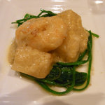 飄香 - 超絶旨い海老と山芋のアヒルの塩卵炒め。おいしくって笑っちゃう味。